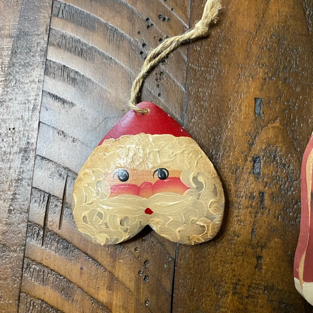 Festive Santa Holiday Ornaments Lot of 7